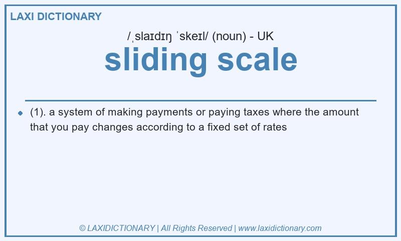 Definition sliding scale in British English