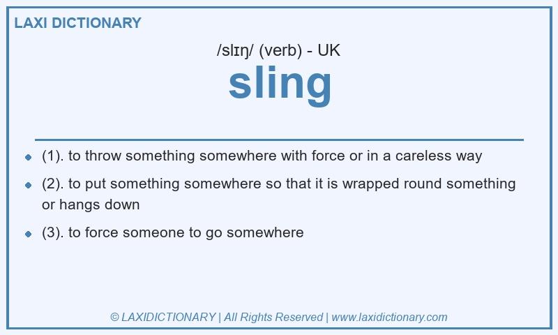 Definition sling in British English
