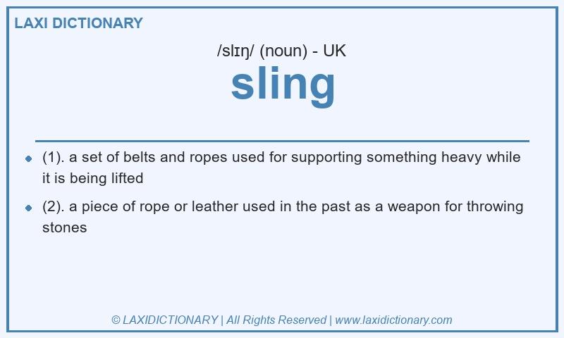 Definition sling in British English