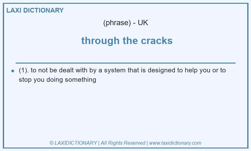 Definition through the cracks in British English