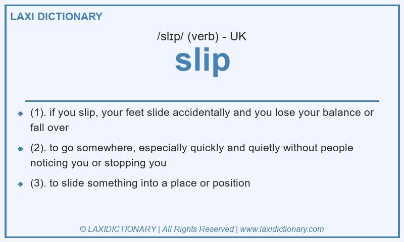 Definition slip in British English