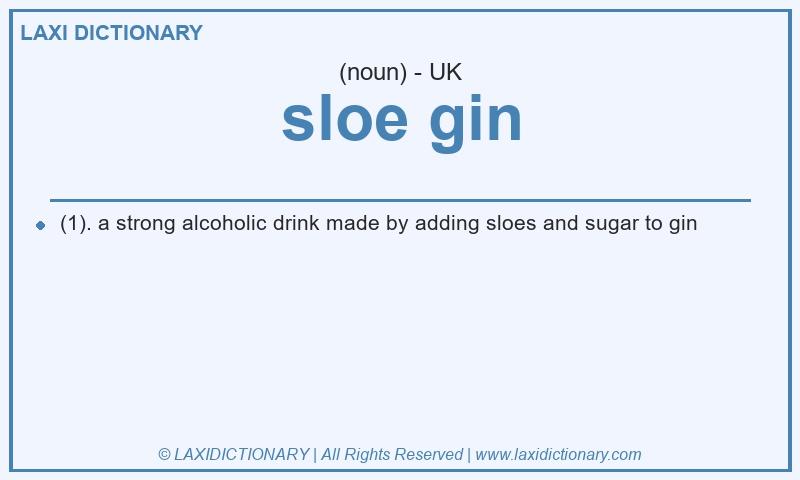 Definition sloe gin in British English