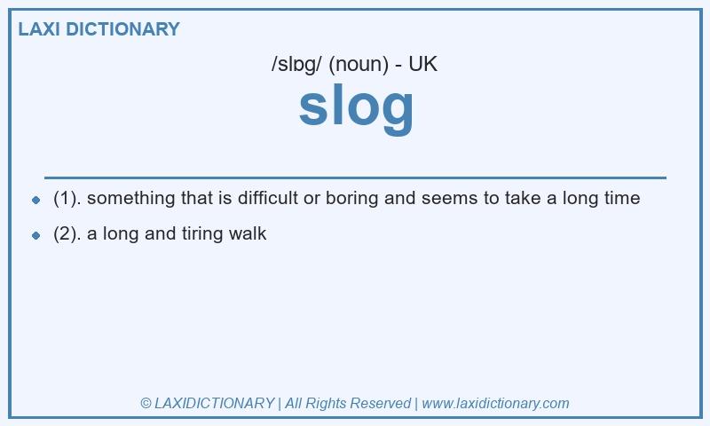 Definition slog in British English