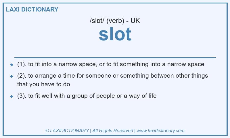 Definition slot in British English