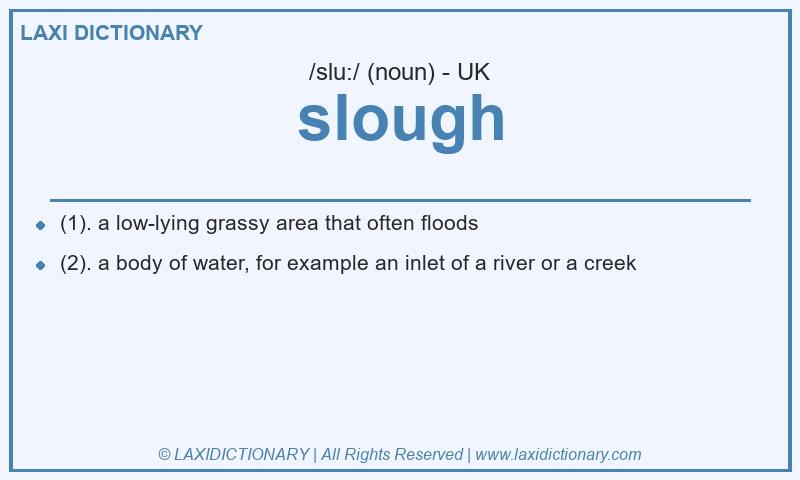 Definition slough in British English