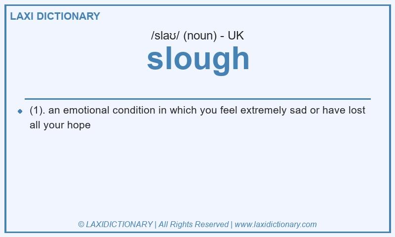Definition slough in British English