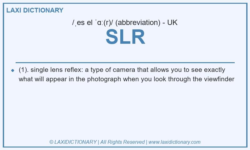 Definition SLR in British English