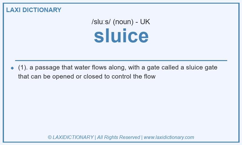 Definition sluice in British English