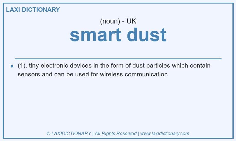 Definition smart dust in British English