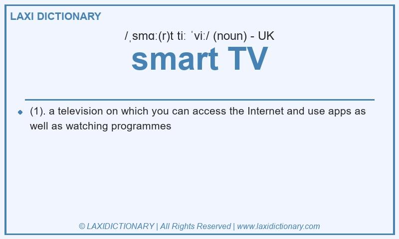 Definition smart TV in British English