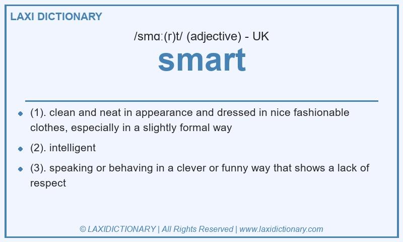Definition smart in British English