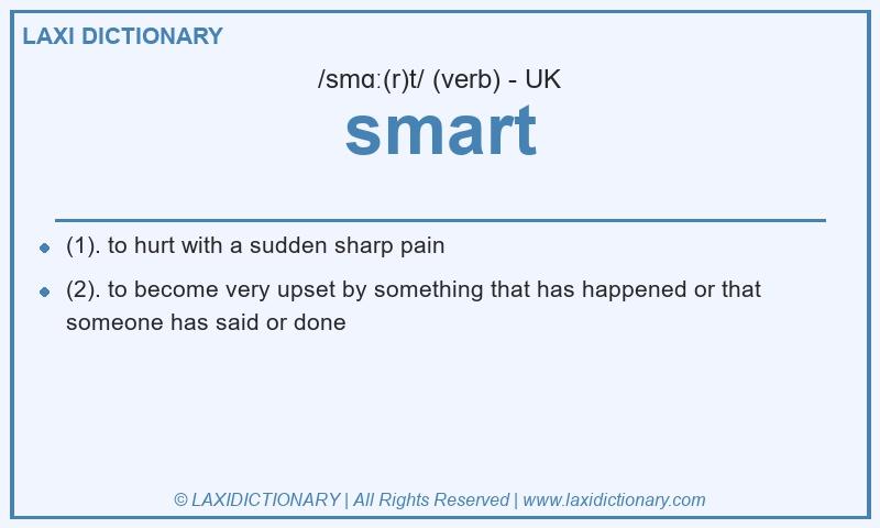 Definition smart in British English
