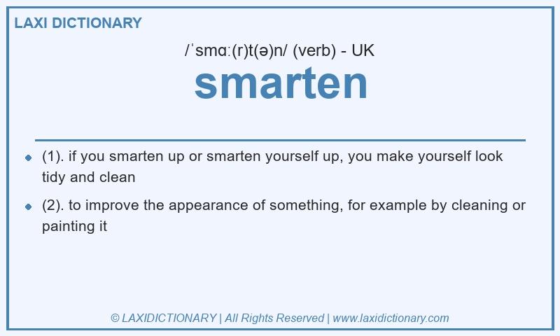 Definition smarten in British English