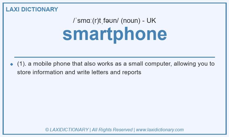 Definition smartphone in British English