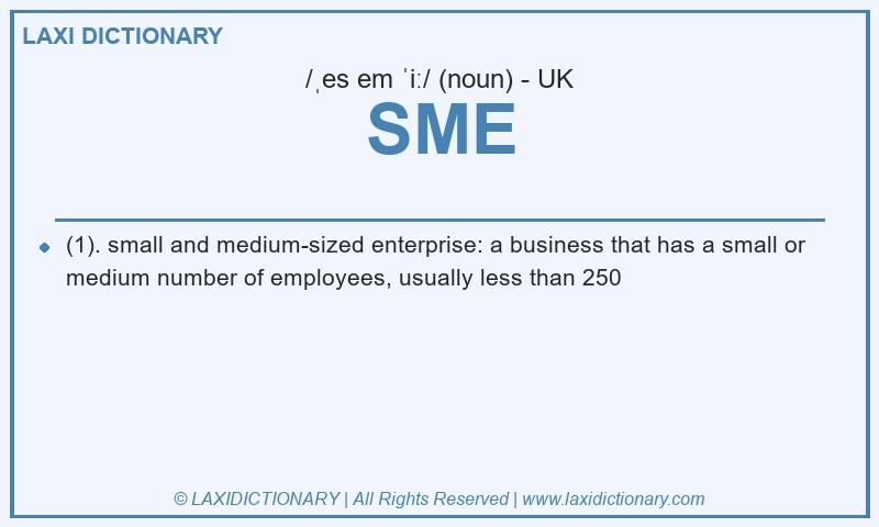 Definition SME in British English