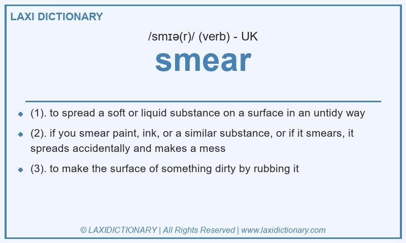 Definition smear in British English