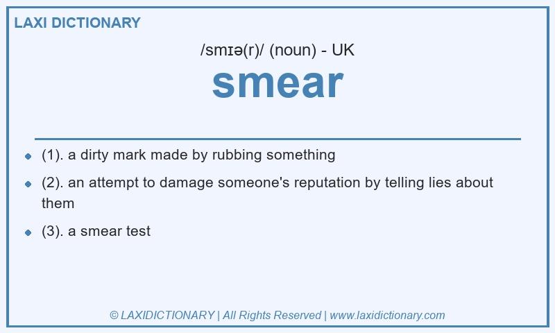 Definition smear in British English