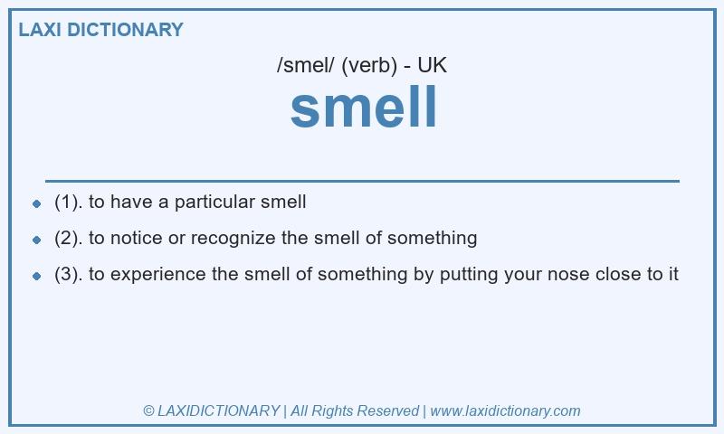 Definition smell in British English