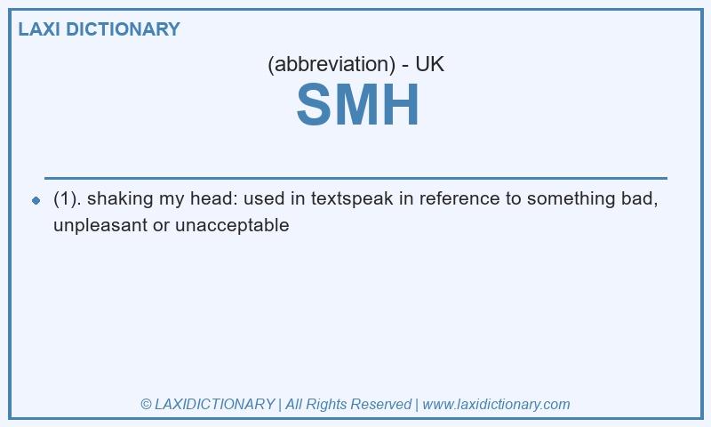 Definition SMH in British English