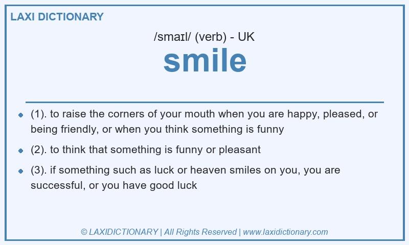 Definition smile in British English