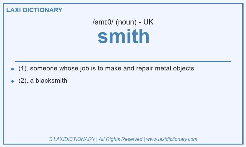 Definition smith in British English