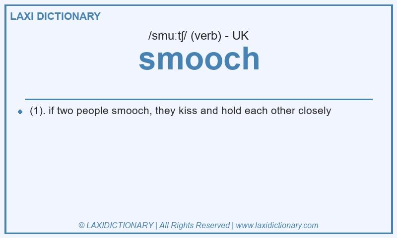 Definition smooch in British English