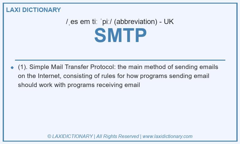 Definition SMTP in British English