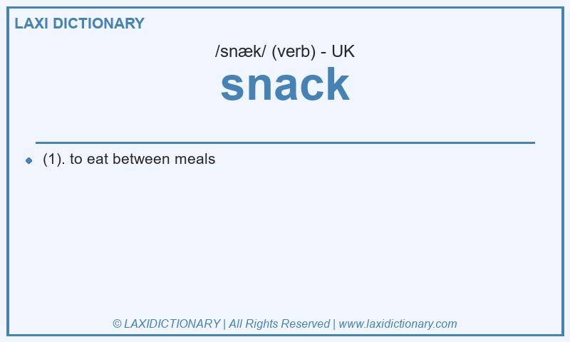 Definition snack in British English