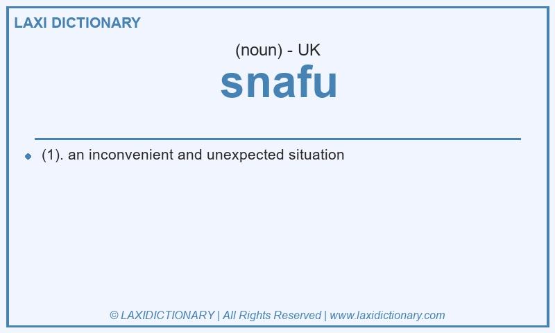Definition snafu in British English