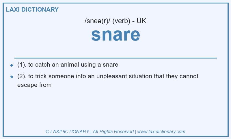 Definition snare in British English