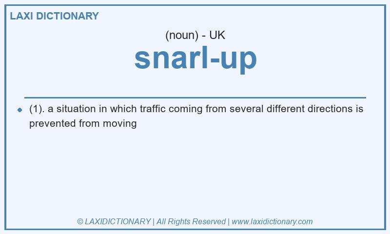Definition snarl-up in British English