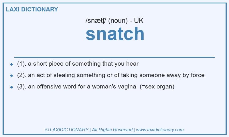 Definition snatch in British English