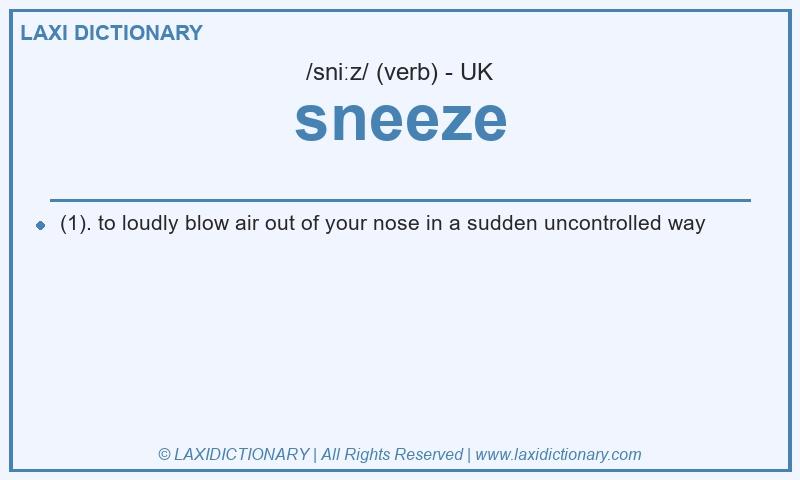 Definition sneeze in British English