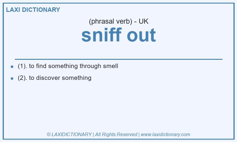 Definition sniff out in British English