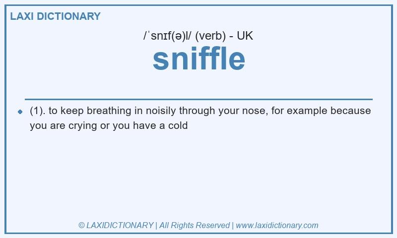 Definition sniffle in British English
