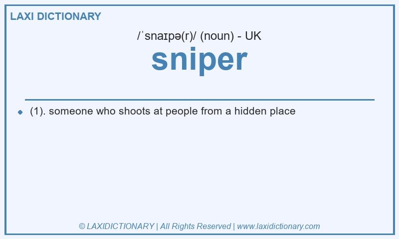Definition sniper in British English