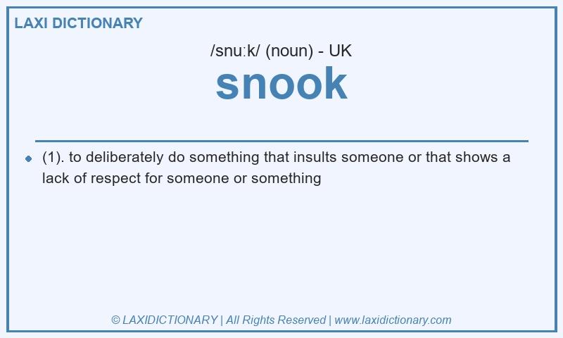 Definition snook in British English