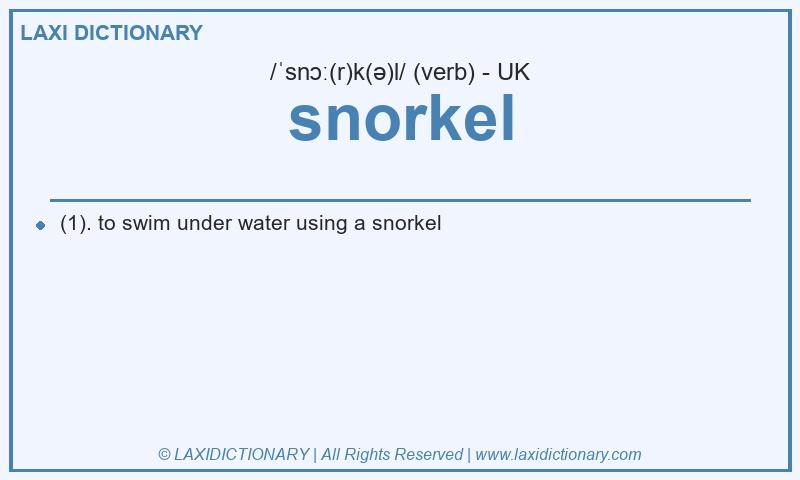 Definition snorkel in British English
