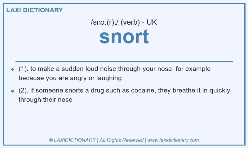 Definition snort in British English