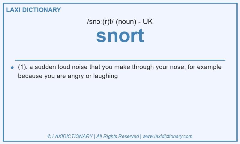 Definition snort in British English
