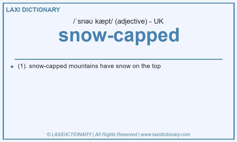 Definition snow-capped in British English