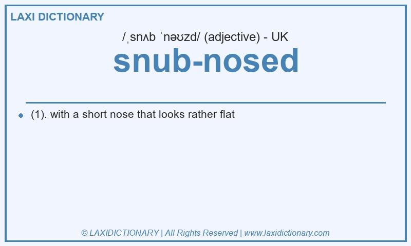 Definition snub-nosed in British English
