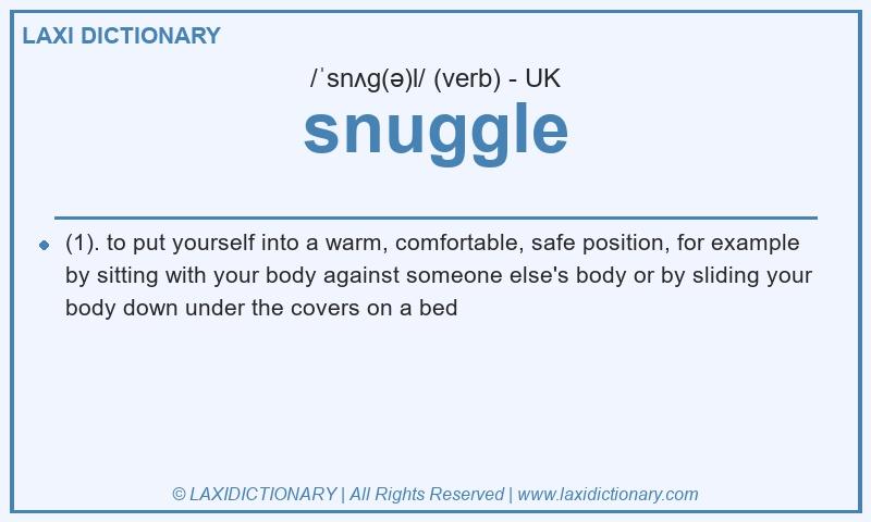 Definition snuggle in British English