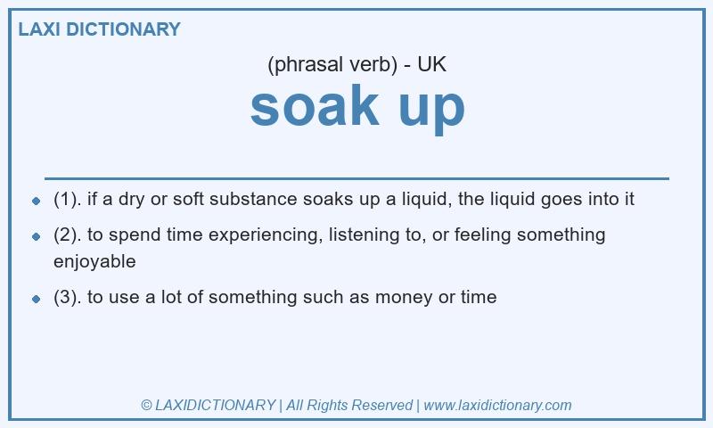 Definition soak up in British English