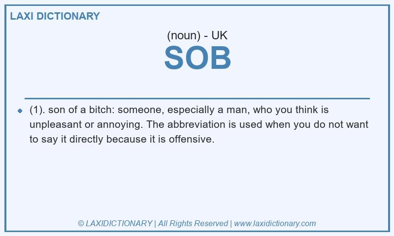Definition SOB in British English
