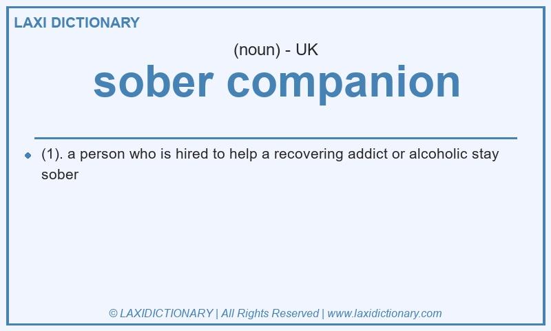 Definition sober companion in British English