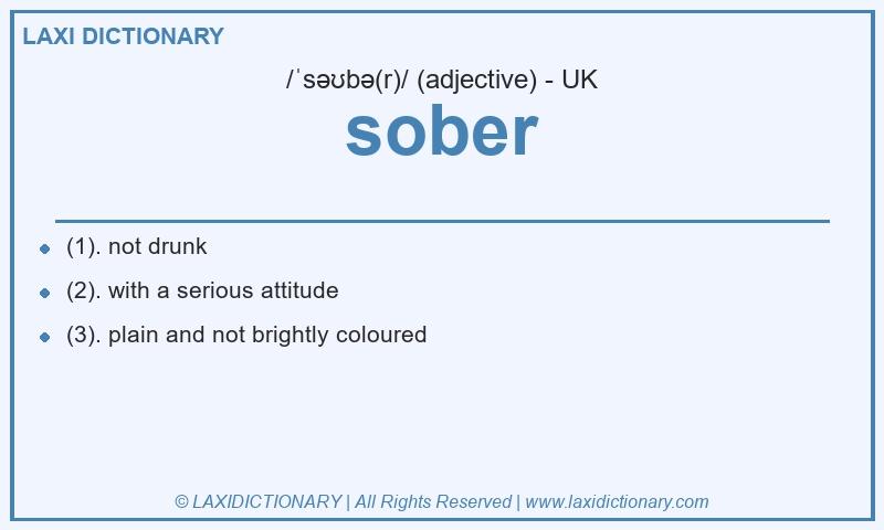 Definition sober in British English