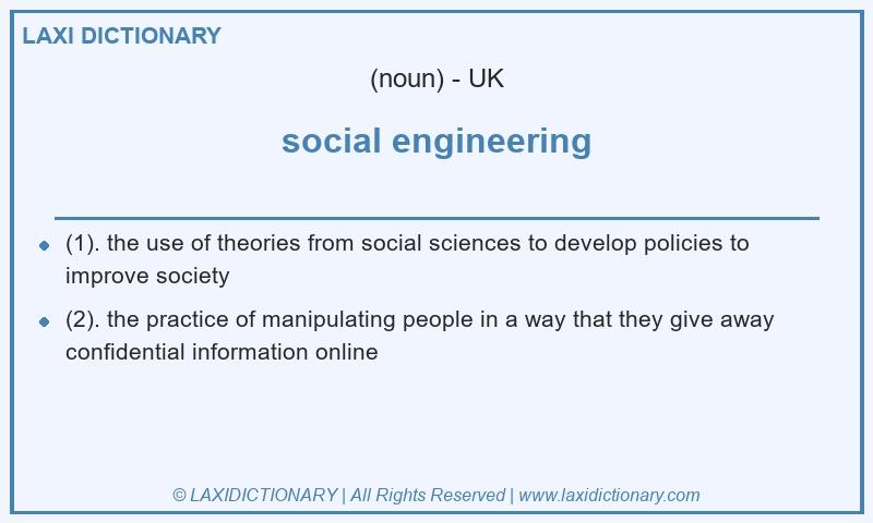 Definition social engineering in British English