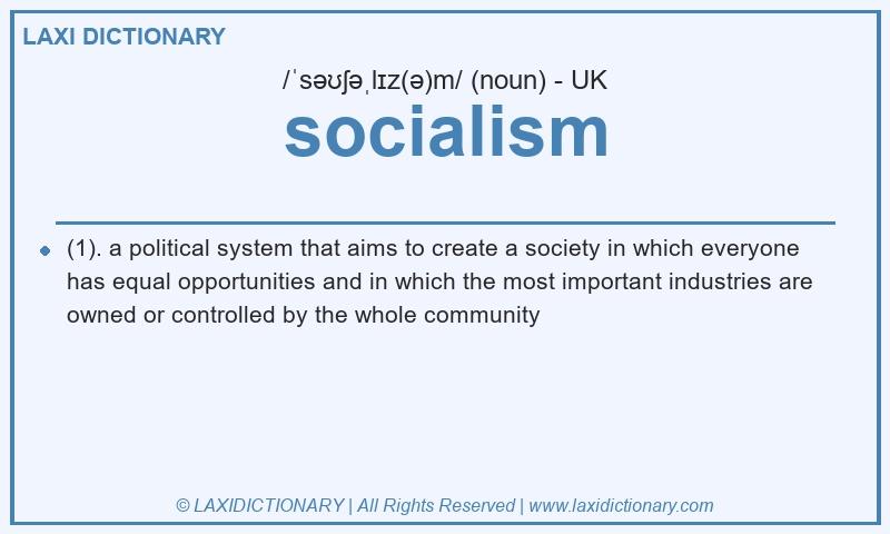 Definition socialism in British English