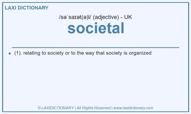 Definition societal in British English